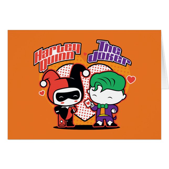 Chibi Harley Quinn & Chibi Joker Coeurs (Devant horizontal)