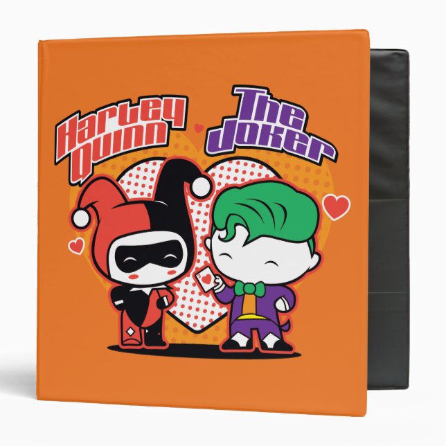Chibi Harley Quinn & Chibi Joker Hearts Binder (Front/Inside)