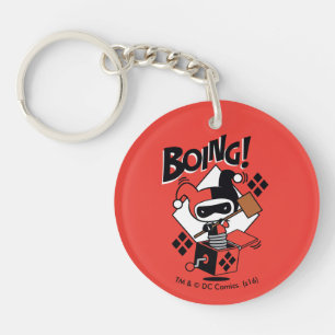 Chibi Harley-Quinn-In-A-Box With Hammer Keychain
