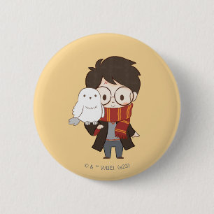 Chibi HARRY POTTER™ & Hedwig 2 Inch Round Button