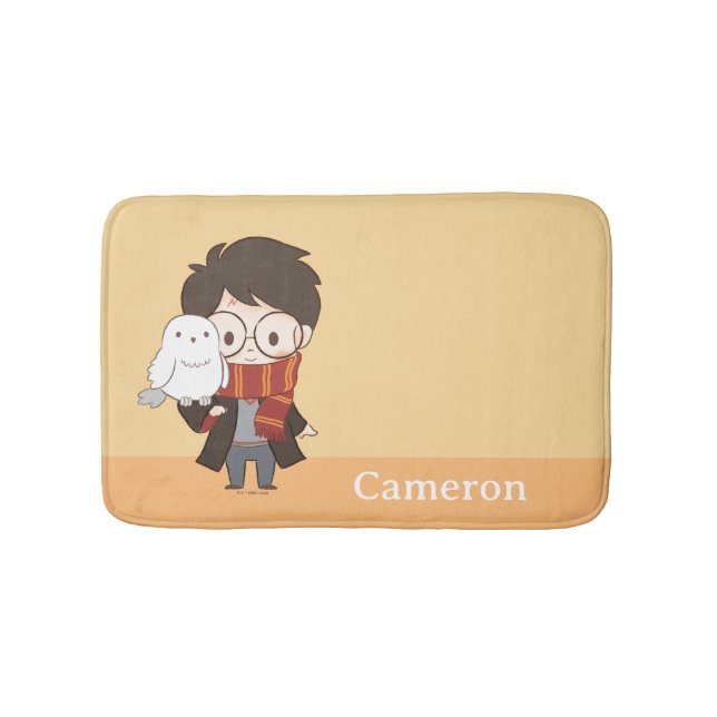 Chibi HARRY POTTER™ & Hedwig Bath Mat (Front)