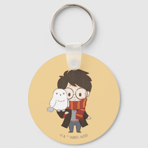 Chibi HARRY POTTER™ & Hedwig Keychain