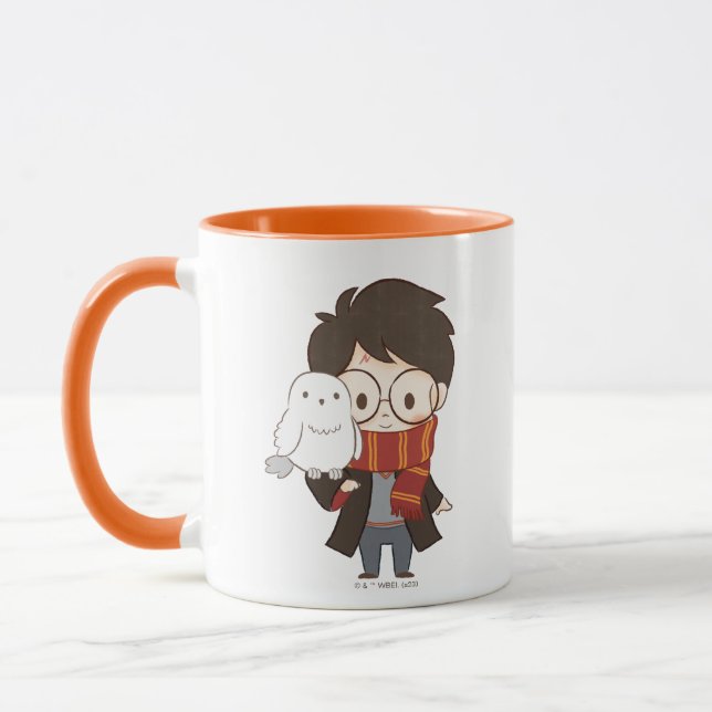 Chibi HARRY POTTER™ & Hedwig Mug (Left)