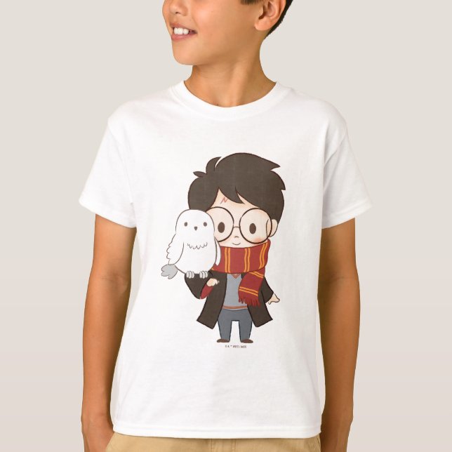 Chibi HARRY POTTER™ & Hedwig T-Shirt (Front)