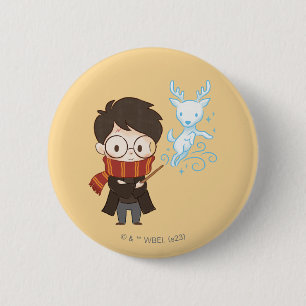 Chibi HARRY POTTER™ Patronus 2 Inch Round Button