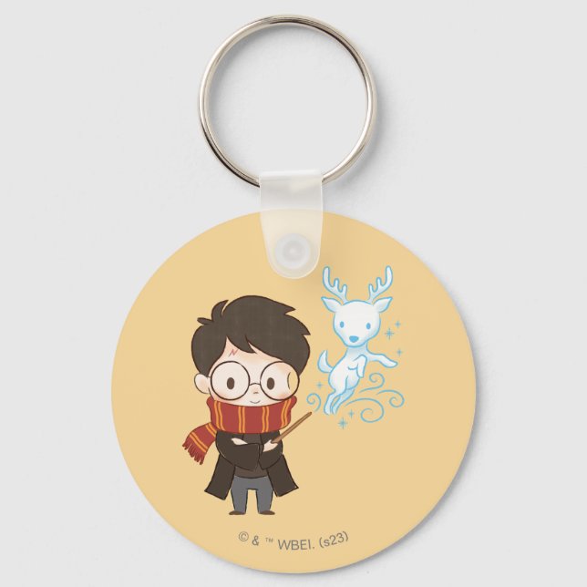 Chibi HARRY POTTER™ Patronus Keychain (Front)
