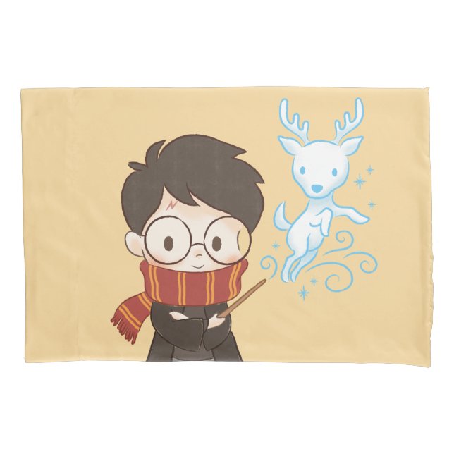 Chibi HARRY POTTER™ Patronus Pillowcase (Front)