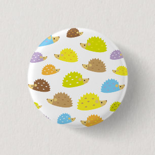 chibi hedgehog 1 inch round button