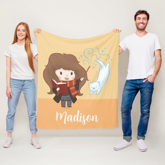 Chibi Hermione Granger Patronus Fleece Blanket (In Situ)