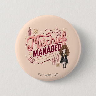 Chibi Hermione "Mischief Managed" 2 Inch Round Button