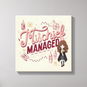 Chibi Hermione "Mischief Managed" Canvas Print
