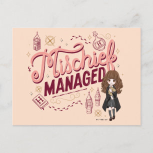 Chibi Hermione "Mischief Managed" Postcard