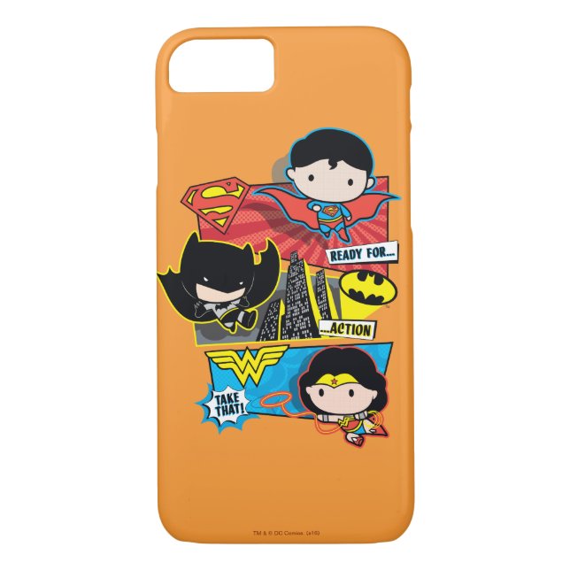 Chibi Heroes Ready For Action! Case-Mate iPhone Case (Back)