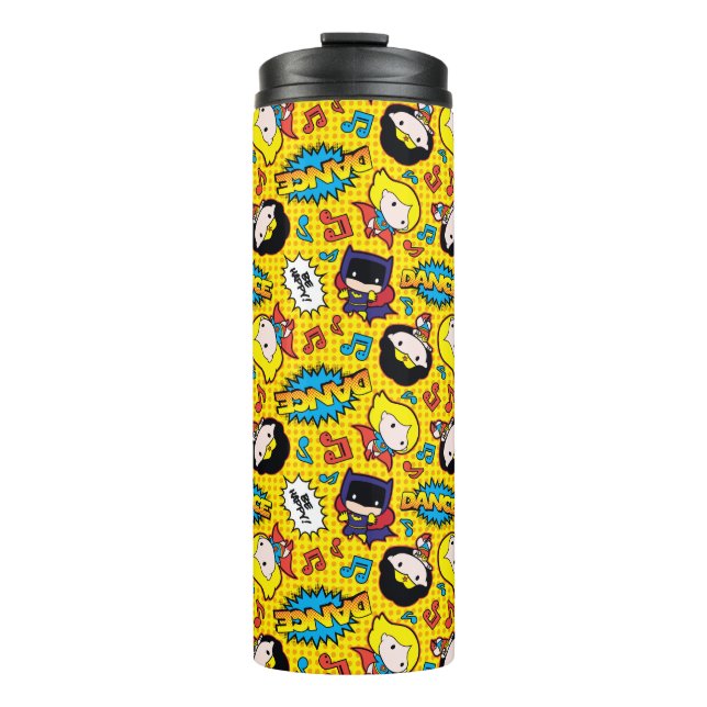 Chibi Heroine Dance Pattern Thermal Tumbler (Front)