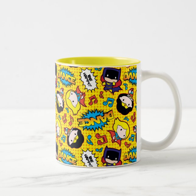 Chibi Heroine Dance Pattern Two-Tone Coffee Mug (Right)