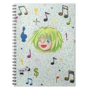 Chibi Izumi w/ collage Background Notebook