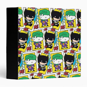 Chibi Joker and Batman Playing Card Pattern Binder