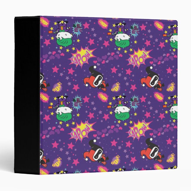Chibi Joker and Harley Pattern Binder (Front/Spine)