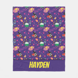 Chibi Joker and Harley Pattern Fleece Blanket