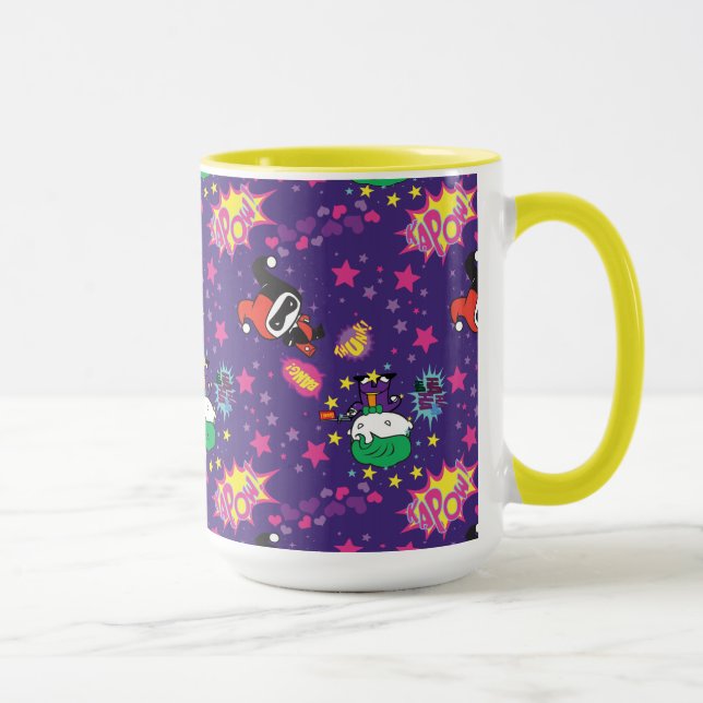 Chibi Joker and Harley Pattern Mug (Right)