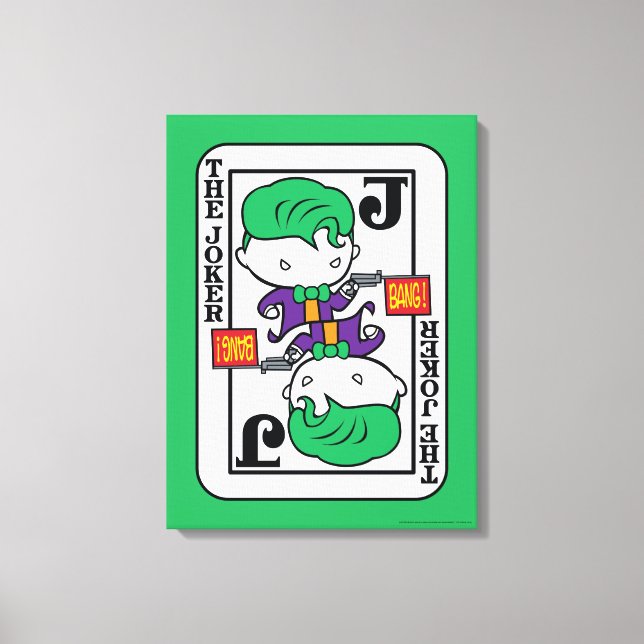 Chibi Joker Playing Card Canvas Print (Front)