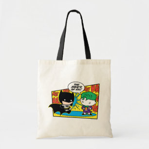 Chibi Joker Pranking Chibi Batman Tote Bag