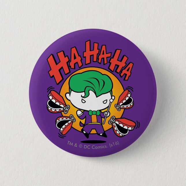 Chibi Joker With Toy Teeth 2 Inch Round Button (Front)