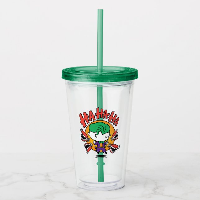Chibi Joker With Toy Teeth Acrylic Tumbler (Front)