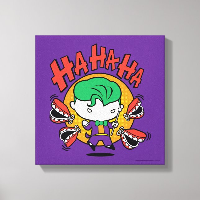Chibi Joker With Toy Teeth Canvas Print (Front)