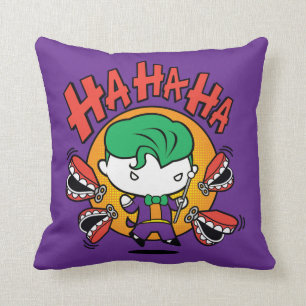 Chibi Joker With Toy Teeth Throw Pillow