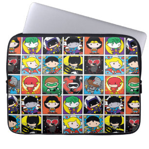 Chibi Justice League Character Pattern Laptop Sleeve