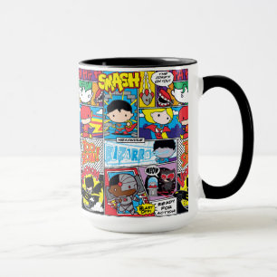 Chibi Justice League Comic Book Pattern Mug