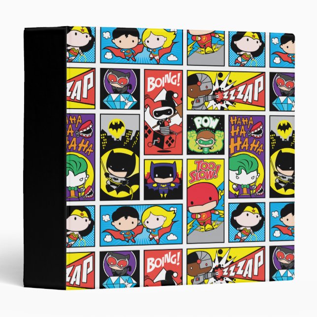 Chibi Justice League Compilation Pattern Binder (Front/Spine)
