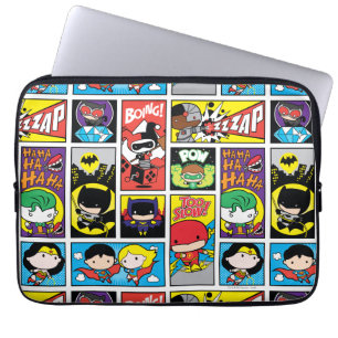 Chibi Justice League Compilation Pattern Laptop Sleeve