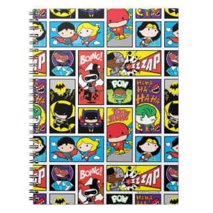 Chibi Justice League Compilation Pattern Notebook
