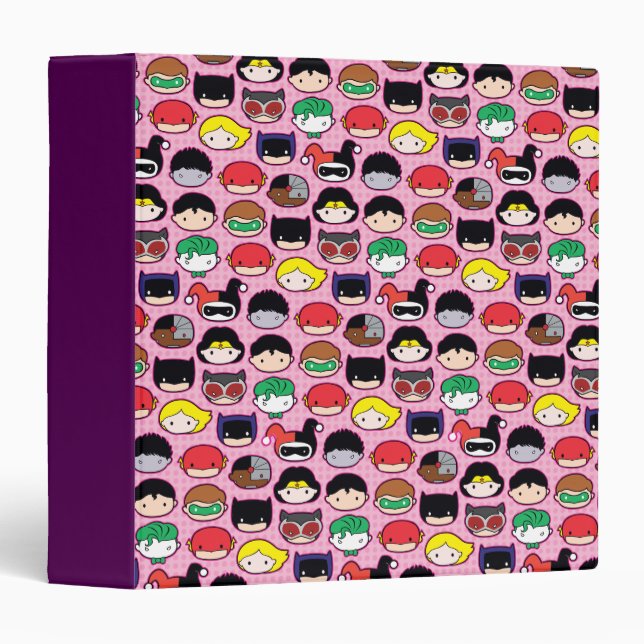 Chibi Justice League Head Pattern Binder (Front/Spine)