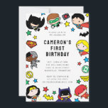 Chibi Justice League Kids Birthday Invitation<br><div class="desc">Invite all your family and friends to your child's Birthday with these Chibi Justice League invitations. Personalize by adding all your party details!</div>