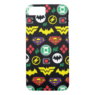 Chibi Justice League Logo Pattern iPhone 8/7 Case