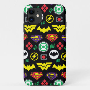 Chibi Justice League Logo Pattern iPhone 11 Case