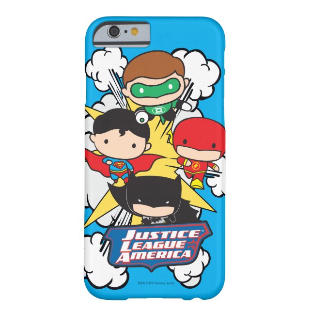 Chibi Justice League of America Explosion Case-Mate iPhone Case (Back)