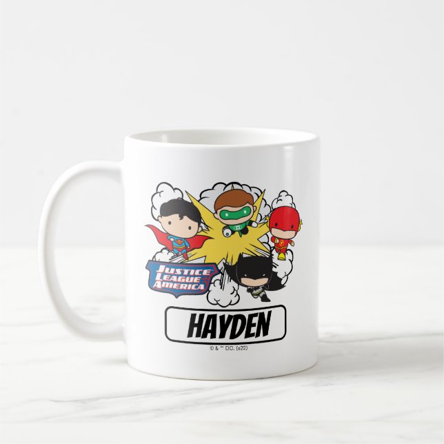 Chibi Justice League of America Explosion Coffee Mug (Left)