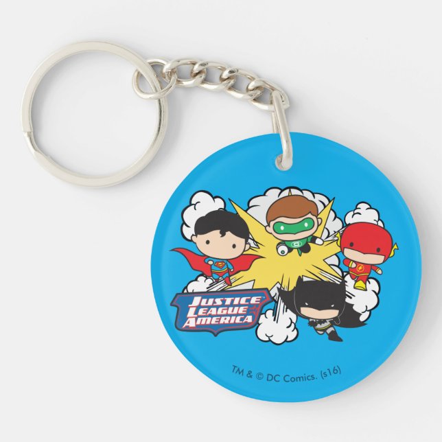 Chibi Justice League of America Explosion Keychain (Front)