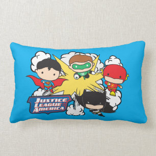 Chibi Justice League of America Explosion Lumbar Pillow