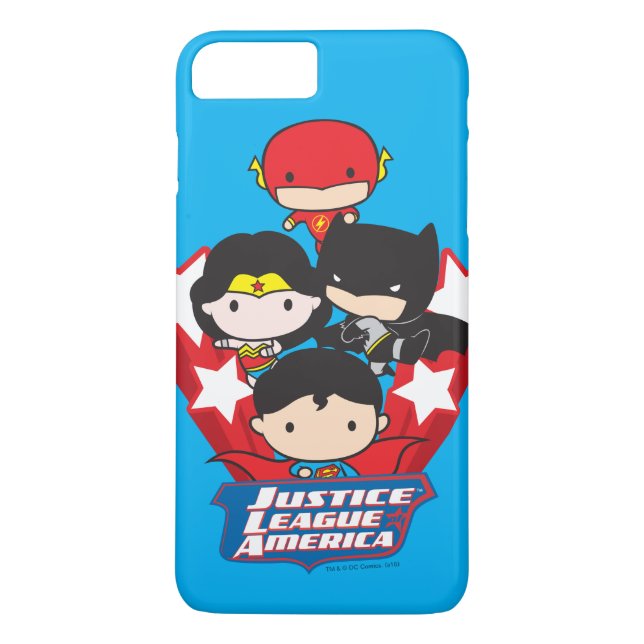 Chibi Justice League of America Stars Case-Mate iPhone Case (Back)