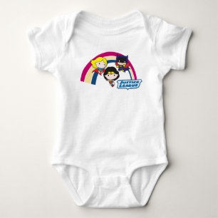 Chibi Justice League Rainbow Baby Bodysuit