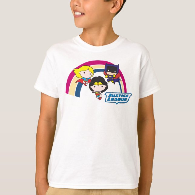 Chibi Justice League Rainbow T-Shirt (Front)