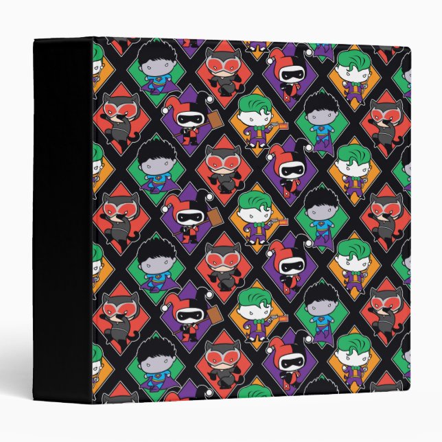 Chibi Justice League Villain Pattern Binder (Front/Spine)