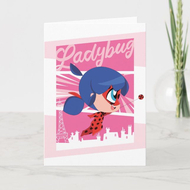 Chibi Ladybug in Paris Card (Front)
