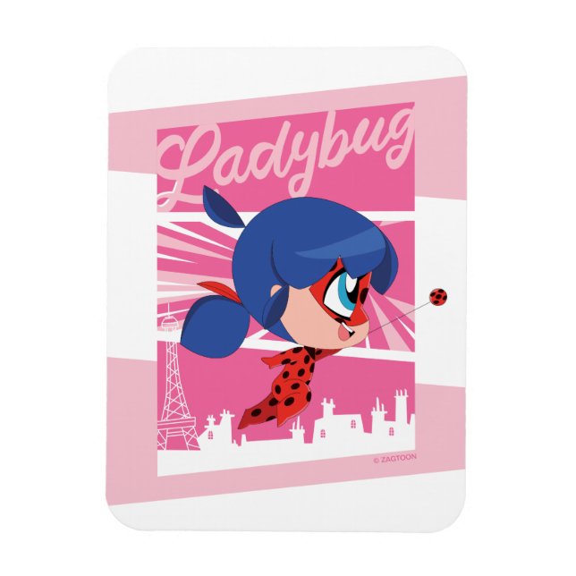 Chibi Ladybug in Paris Magnet (Vertical)