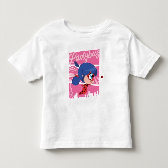 Chibi Ladybug in Paris Toddler T-shirt (Front)